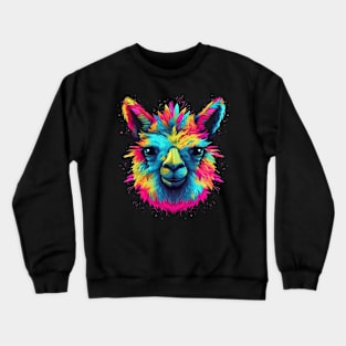 Llama Smiling Crewneck Sweatshirt